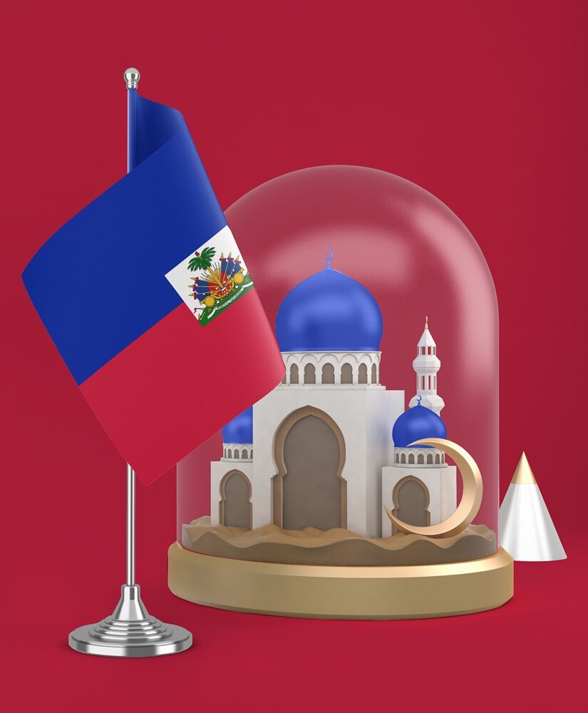 Ramadan Haiti Flag and Mosque